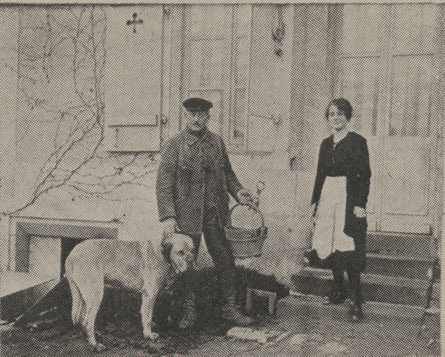 Pere Brossard, niece and dog, Contrexeville